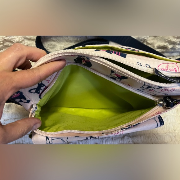 Lily Bloom, super cute, white French bulldog  (dog) satchel handbag. - Picture 9 of 10